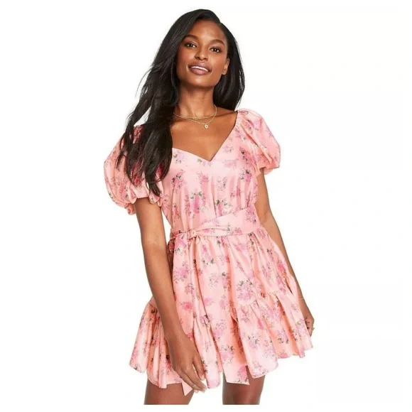 open lace back dress Angela Dress in Fuschia Melon S main image 0